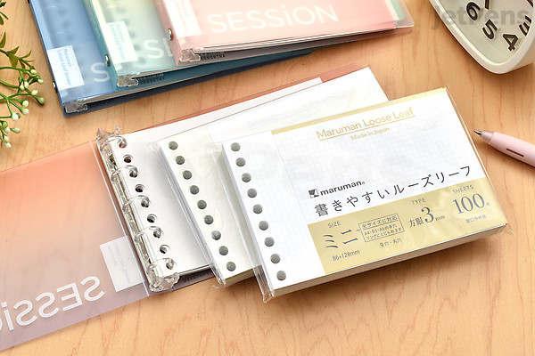 Maruman Loose Leaf Paper - Mini (B7 Modified) - Easy to Write - 5 mm ...
