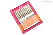 Sakura Pigma Micron Pen - Fine & Bold Line - Grays & Black - 10 Pen Set - SAKURA 50146