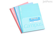 Kokuyo Campus Flat Notebook - Semi B5 - Dotted 6 mm Rule - Pack of 3 Colors - KOKUYO FL3CBTX3