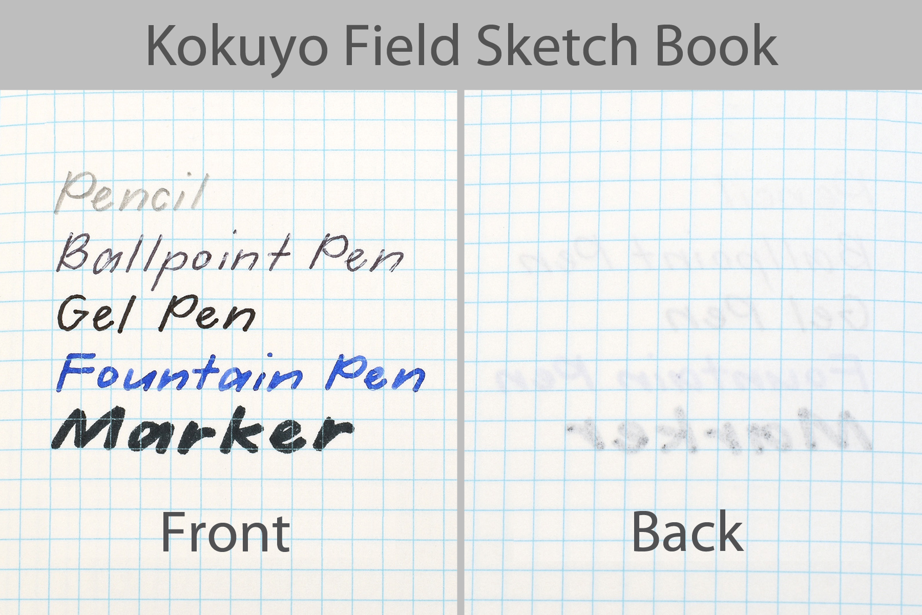 Kokuyo Field Sketch Book writing sample.