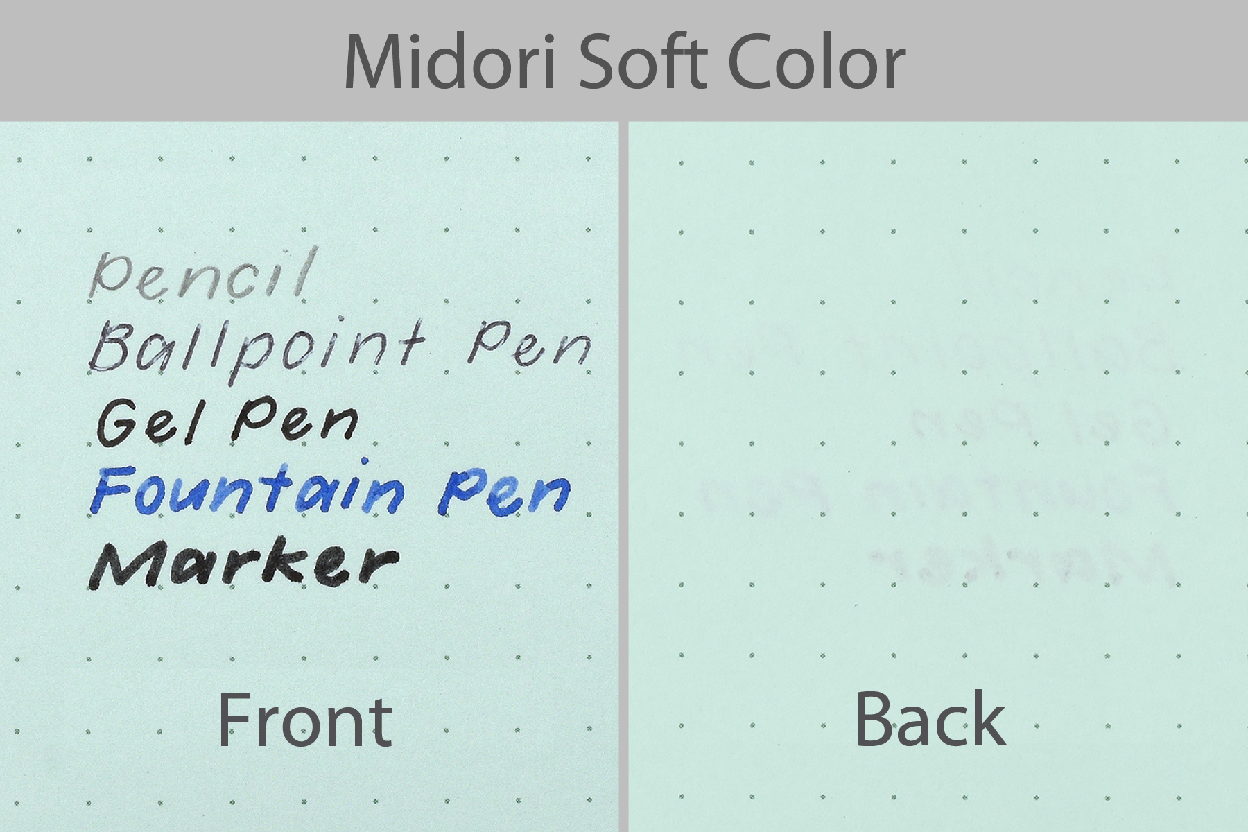 Midori Soft Color writing sample.