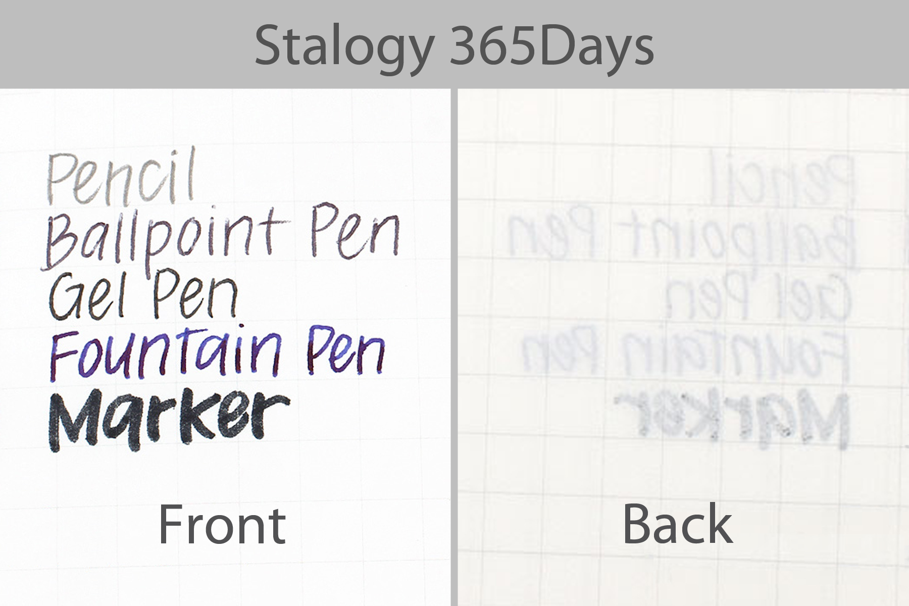 Stalogy 365Days Notebook writing sample.