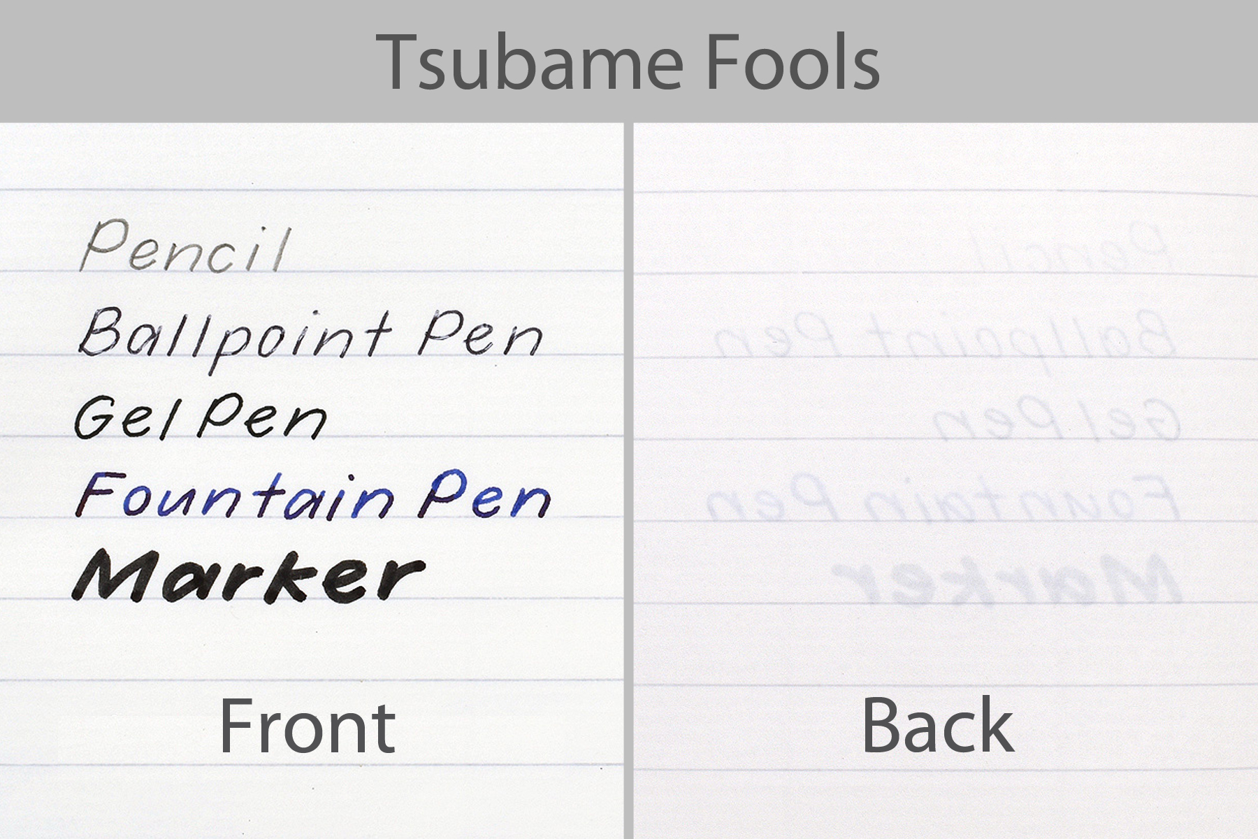 Tsubame Fools writing sample.