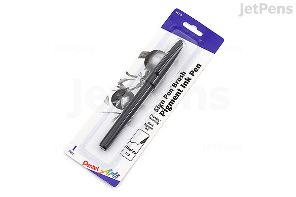 Pentel Arts Sign Pen With Micro Brush Tip | Black Ink | Perfect For Writing, Drawing & Calligraphy