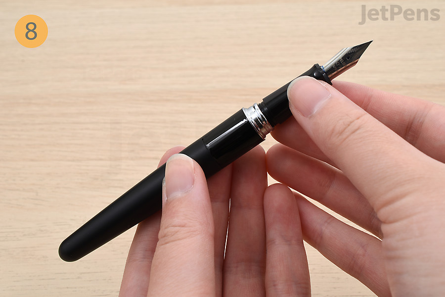 Reassemble the fountain pen.