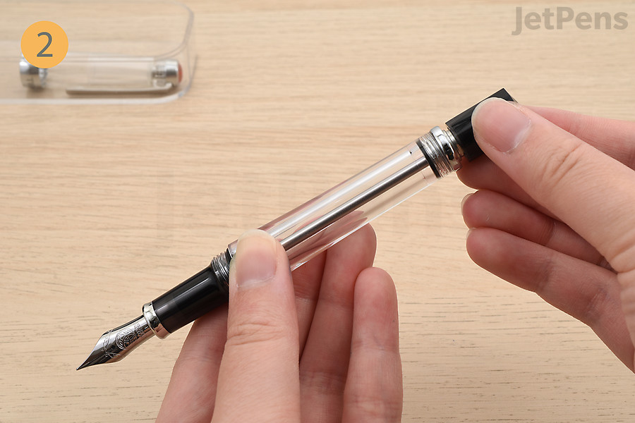 Twist the blind knob to unlock the plunger.