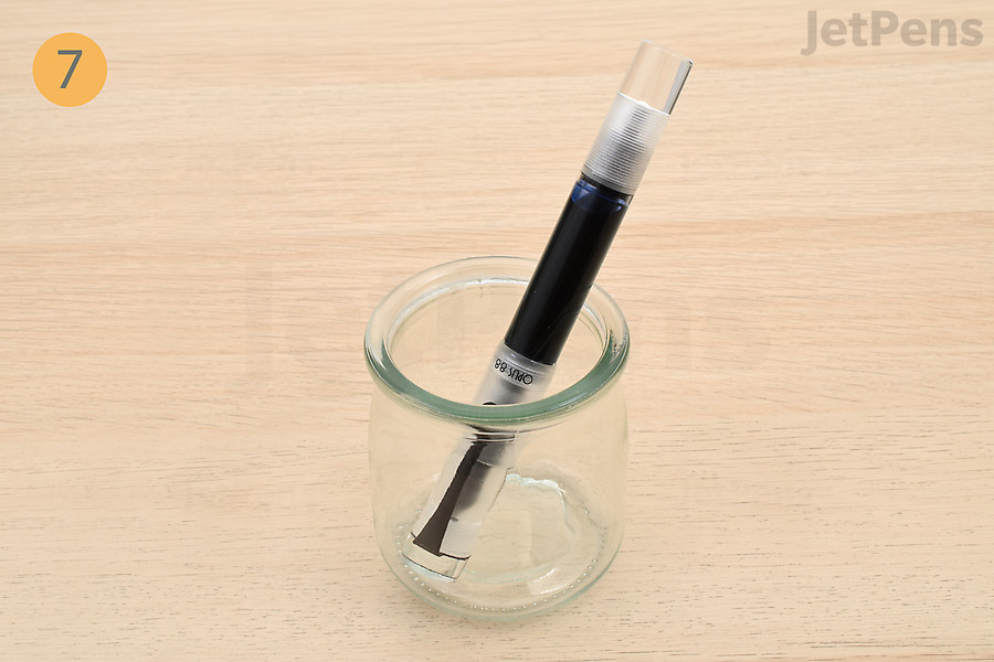 Let it sit for at least fifteen minutes so the ink can flow into the feed.