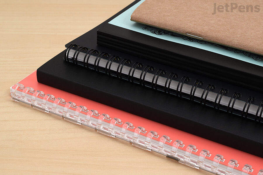 Binding determines how flat a notebook will lay and its durability.