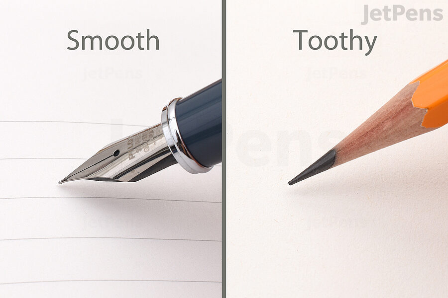 A paper's texture, also called “tooth”, can affect your writing experience.