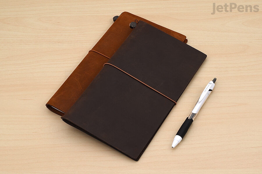 The TRAVELER’S COMPANY TRAVELER’S notebook was designed for jetsetters traveling the globe and journalers who visit local cafes alike.