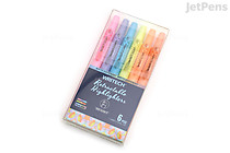 Writech Retractable Highlighter - 6 Color Set - Pastel - WRITECH W805S-PASTEL6 Writech Retractable Highlighter - 6 Color Set - Pastel - WRITECH W805S-PASTEL6