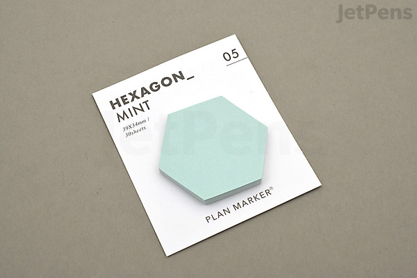 Paperian Plan Marker Sticky Notes - Hexagon - Mint Green | JetPens Paperian Plan Marker Sticky Notes - Hexagon - Mint Green | JetPens