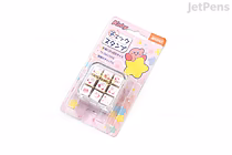A packaged set of six small rubber stamps featuring Kirby-themed designs, including checkboxes and stars, labeled "Beverly Planner Companion Stamp Set - Kirby - To Do Check." The packaging is pink with colorful accents and Japanese text.