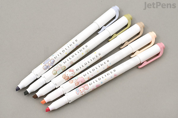 Zebra mildliner set 5 stuks - pastel colors Zebra mildliner set 5 stuks - pastel colors
