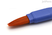 Flat: A paintbrush shape. Flat brushes are square so they can cover large areas.