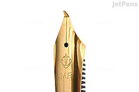 Fude Nib: A specialty nib that is bent slightly upwards, allowing the writer to achieve the tapering strokes of a brush pen. The Sailor Compass Fude De Mannen Fountain Pen has a fude nib.