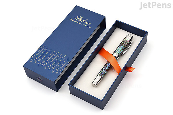 Laban Abalone Fountain Pen - Silver - Fine | JetPens