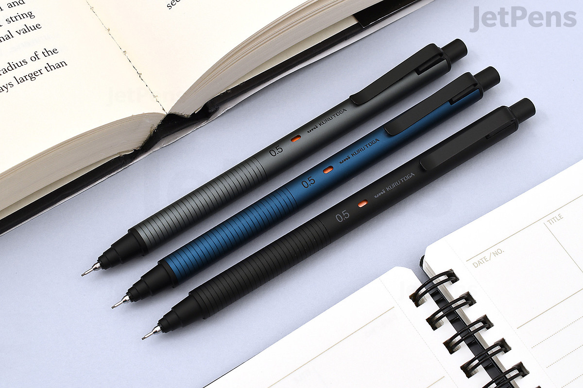 The Uni Kuru Toga Metal Mechanical Pencils has a specially engineered tip that provides a stable writing experience.