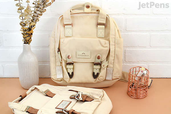 Beige Donut Macaroon Backpack Doughnut Macaroon Mini Backpack