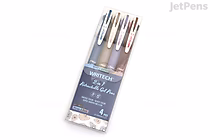 Writech Dual Color Multi Pen - 0.5 mm - 4 Vintage & Black Color Set - WRITECH W608-1-4PKVB