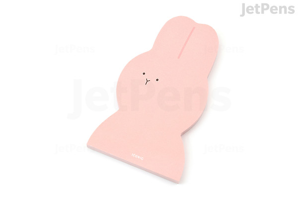 Iconic Animal Memo Pad - Pink Rabbit | JetPens