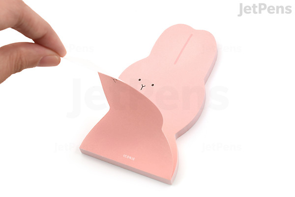 Iconic Animal Memo Pad - Pink Rabbit | JetPens
