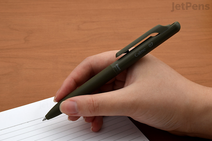 The Pentel Calme Ballpoint Pen has a quiet clicker mechanism that won’t distract you.