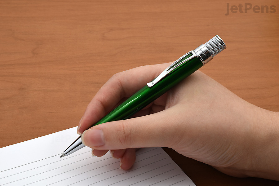 The Retro 51 Tornado is a stylish metal rollerball pen.