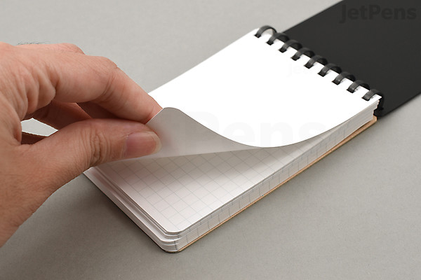 KOKUYO Soft Ring Memo Pad A7 Modified Graph Black JetPens kokuyo-soft-ring-memo-pad-a7-modified-graph-black-jetpens