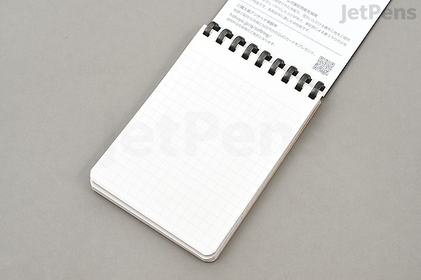 KOKUYO Soft Ring Memo Pad A7 Modified Graph Black JetPens kokuyo-soft-ring-memo-pad-a7-modified-graph-black-jetpens