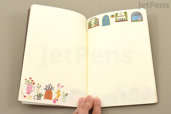 Midori Yuru Log Notebook - B6 - MD Cream - 5 mm Dotted - My Life | JetPens