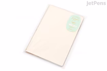 Translucent B6-sized notebook cover made of clear PVC, designed to protect and display a notebook while allowing the cover design to show through.