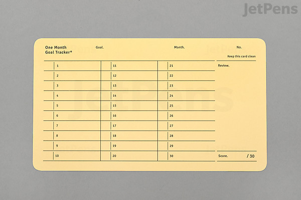 Paperian One Month Goal Tracker - A Type (Horizontal) | JetPens