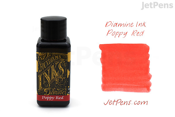 Diamine Poppy Red Ink - 30 ml Bottle | JetPens