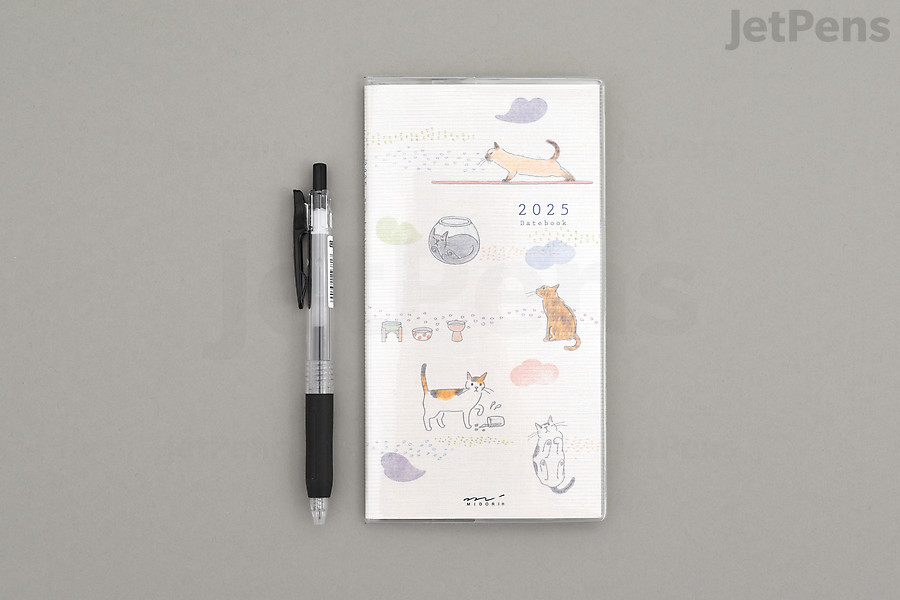 Midori Slim Pocket Diary size. 2025 version shown. Planner cover design may differ slightly year to year.