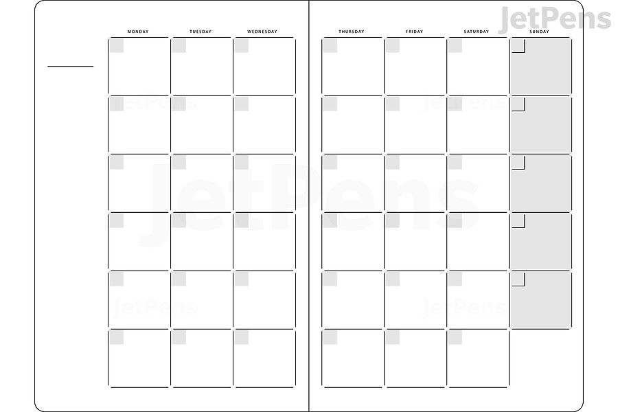 Midori Yuru Log Free Diary Monthly Notebook Format