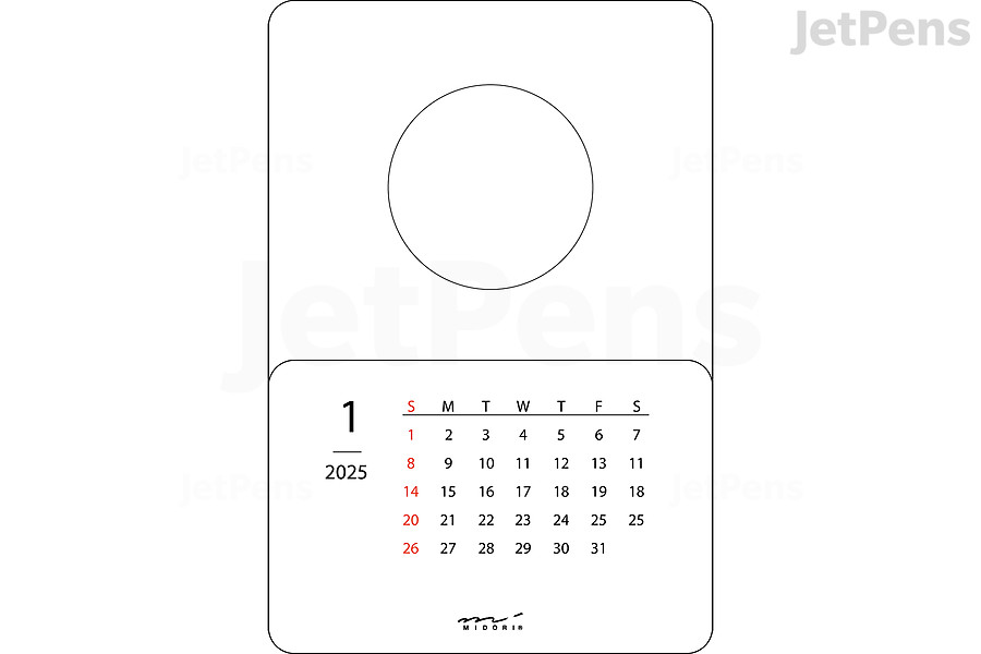 Midori Laser Cut Desk Calendar Format