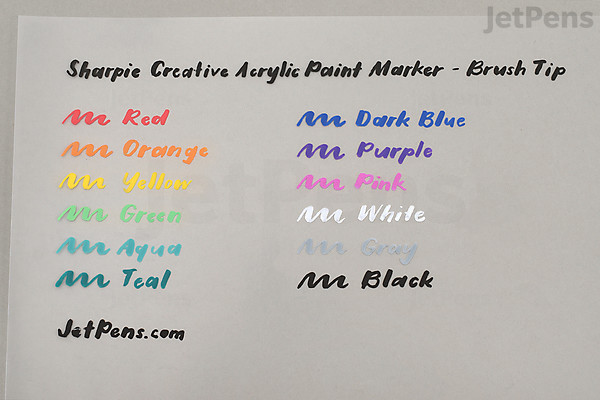 Sharpie Creative Acrylic Paint Marker - Brush Tip - Red | JetPens