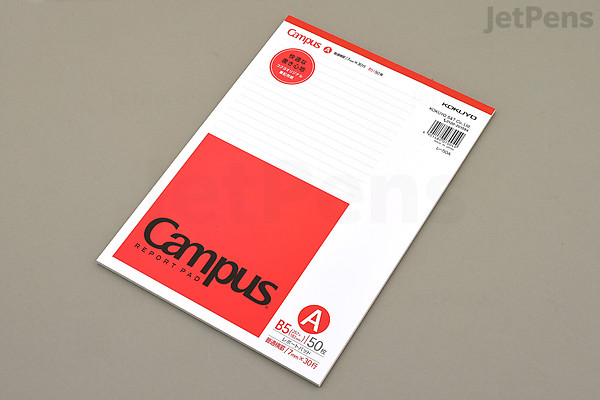 Report Pad A Ruling Japan KOKUYO Campus Report Pad - 50 gsm - B5 - 7 mm Rule - 50 Sheets | JetPens