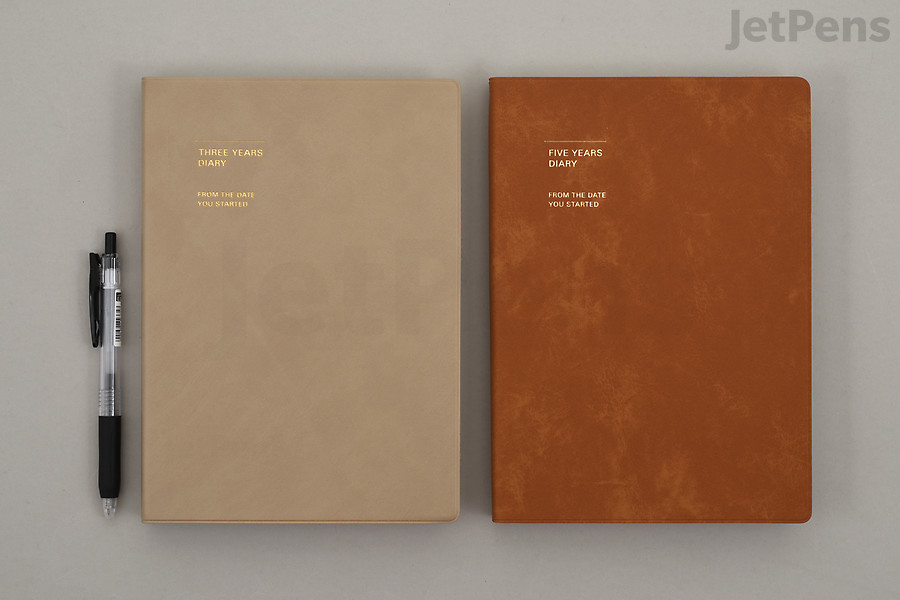 From left to right: Mark’s 3 and 5 Year Diary sizes.