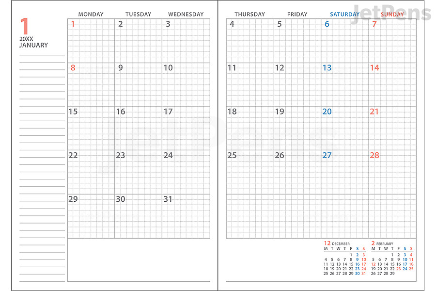 Kokuyo Campus Monthly Diary Format