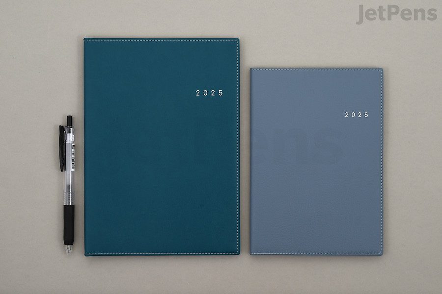 From left to right: NOLTY 6473 Access Monthly Planner A5 & 6477 B6 sizes. 2025 version shown. Planner cover design may differ slightly year to year.
