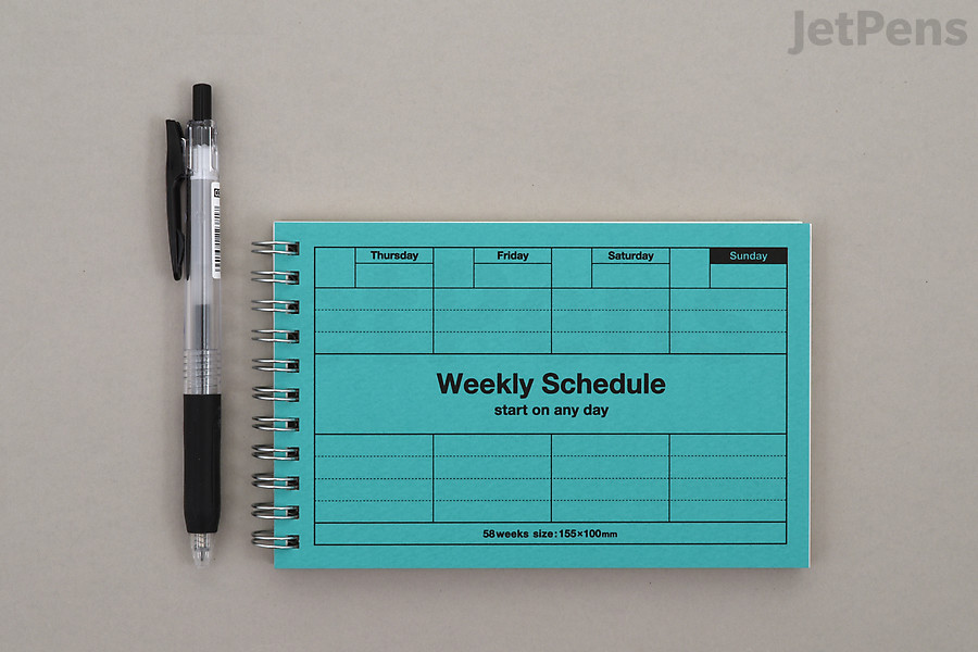 Mark’s Dayfree Weekly Schedule Planner size.