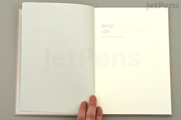 Sunny Log Note Journal - A5 with B6 Mini - Almond Green | JetPens