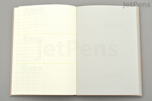 Sunny Log Note Journal - A5 with B6 Mini - Almond Green | JetPens