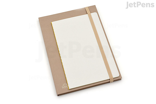 Sunny Log Note Journal - A5 with B6 Mini - Fawn Brown | JetPens
