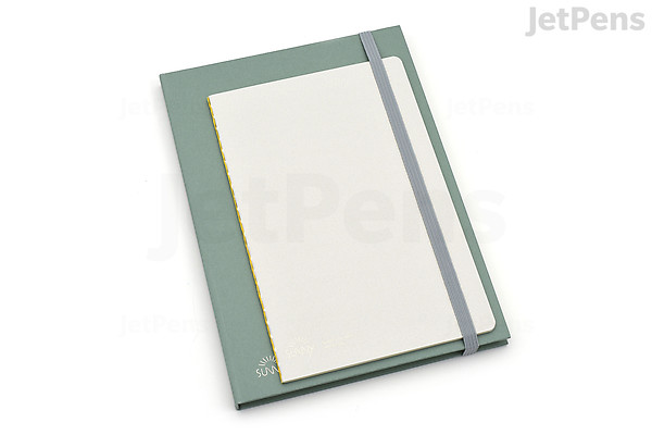 Sunny Log Note Journal - A5 with B6 Mini - Almond Green | JetPens