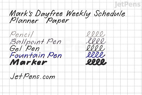 Handwritten Schedule Example Mark's Dayfree Weekly Schedule Planner - Undated - Dark Green | JetPens