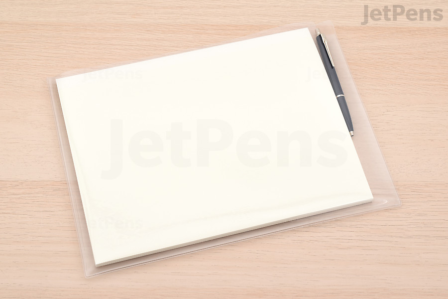 Midori MD Notebook Bags are made from plastic or goat leather. The horizontal bag fits an A4 notebook.