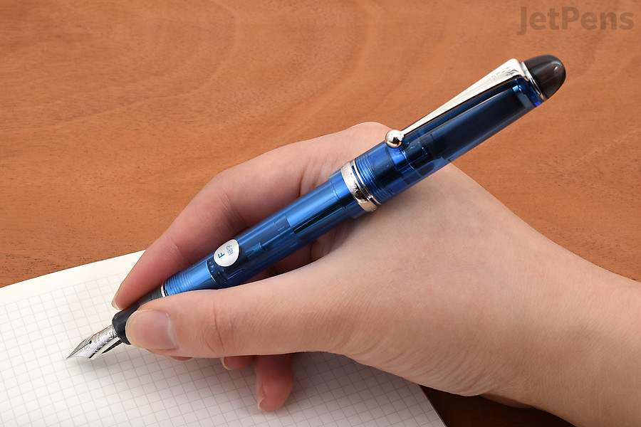 The Pilot Custom 74 Fountain Pen includes a push-button converter that can hold a whopping 1.1 milliliters of ink.
